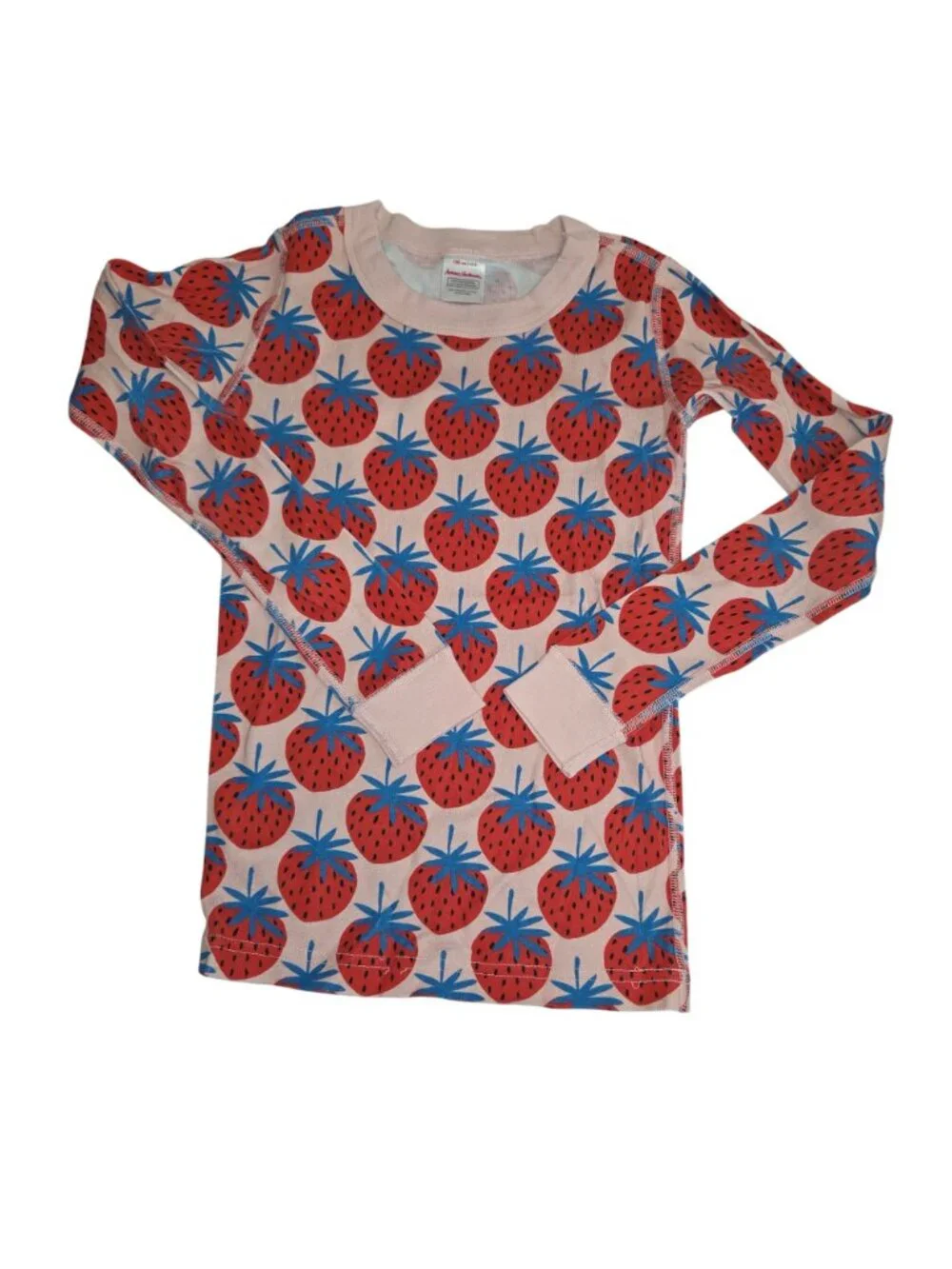 Hanna Andersson Girls 8 Strawberry Print Organic Cotton Pajama Set 4397 - Picture 3 of 8
